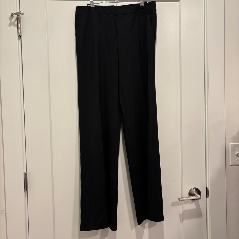 Lafayette 148 New York Black Straight Leg Dress Pants Size 6 Professional
